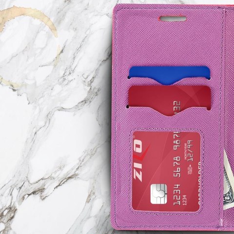 Zizo Flap Wallet Pouch - Etui iPhone X z kieszeniami na karty + stand up (Pink/Purple) Zizo Flap Wallet Pouch - Etui iPhone X z kieszeniami na karty + stand up (Pink/Purple)