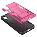 Zizo Hybrid Transformer Cover - Pancerne etui iPhone X z podstawką (Hot Pink/Black)