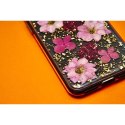 PURO Glam Hippie Chic Cover - Etui iPhone XR (prawdziwe płatki kwiatów zielone)