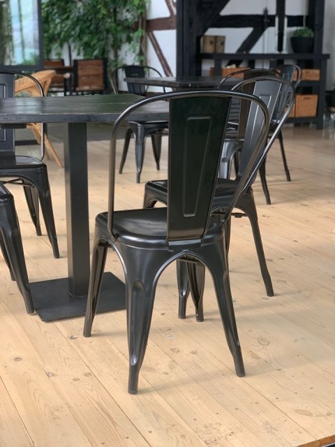 Krzesło metalowe loft CORSICA BLACK Krzesło metalowe loft CORSICA BLACK