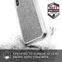 X-Doria Defense Lux - Etui aluminiowe iPhone Xs Max (Drop test 3m) (White Glitter)