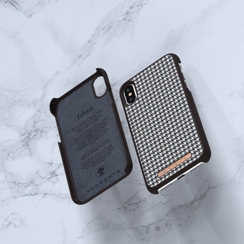 Nordic Elements Saeson Idun - Materiałowe etui iPhone Xs / X (Dark Brown Pattern 2) Nordic Elements Saeson Idun - Materiałowe etui iPhone Xs / X (Dark Brown Pattern 2)