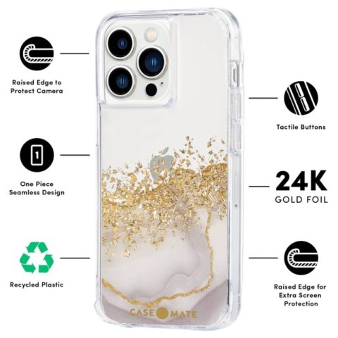 Case-Mate Karat - Etui iPhone 13 Pro zdobione złotem (Marble) Case-Mate Karat - Etui iPhone 13 Pro zdobione złotem (Marble)