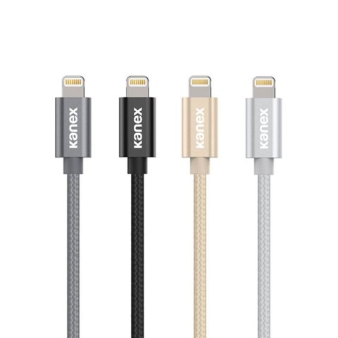 Kanex DuraBraid - Kabel połączeniowy USB-C (Power Delivery) na Lightning MFi 1,2 m (Silver) Kanex DuraBraid - Kabel połączeniowy USB-C (Power Delivery) na Lightning MFi 1,2 m (Silver)