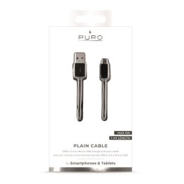 PURO Kabel połączeniowy micro USB na USB, 1 A, 1 m (czarny)