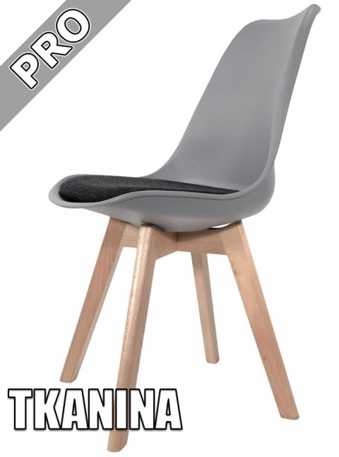 Krzesło skandynawskie MONZA LIGHT GREY Pro - Black Fabric V Krzesło skandynawskie MONZA LIGHT GREY Pro - Black Fabric V