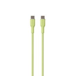 PURO ICON Soft Cable - Kabel USB-C do USB-C 1.5 m (Matcha Green)