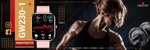 Smartwatch Giewont GW230-1 Różowe Złoto-Różowy Smartwatch Giewont GW230-1 Różowe Złoto-Różowy