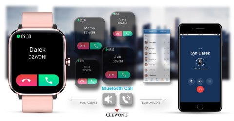 Smartwatch Giewont GW230-1 Różowe Złoto-Różowy Smartwatch Giewont GW230-1 Różowe Złoto-Różowy
