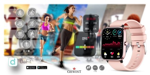 Smartwatch Giewont GW230-1 Różowe Złoto-Różowy Smartwatch Giewont GW230-1 Różowe Złoto-Różowy
