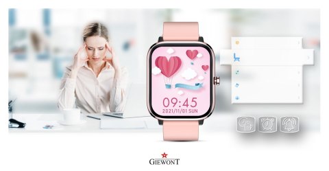 Smartwatch Giewont GW230-1 Różowe Złoto-Różowy Smartwatch Giewont GW230-1 Różowe Złoto-Różowy