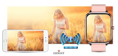 Smartwatch Giewont GW230-1 Różowe Złoto-Różowy Smartwatch Giewont GW230-1 Różowe Złoto-Różowy
