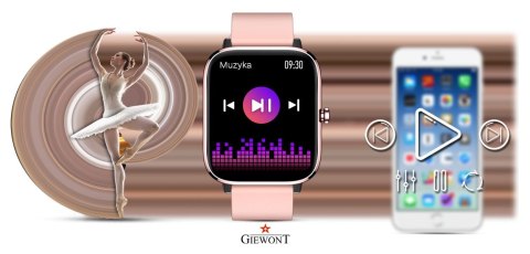 Smartwatch Giewont GW230-1 Różowe Złoto-Różowy Smartwatch Giewont GW230-1 Różowe Złoto-Różowy