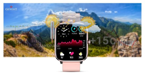 Smartwatch Giewont GW230-1 Różowe Złoto-Różowy Smartwatch Giewont GW230-1 Różowe Złoto-Różowy