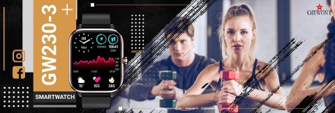 Smartwatch Giewont GW230-3 Różowe Złoto-Czarny Smartwatch Giewont GW230-3 Różowe Złoto-Czarny
