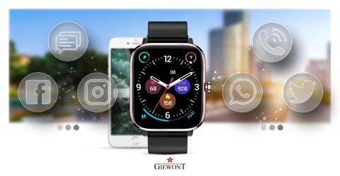 Smartwatch Giewont GW230-3 Różowe Złoto-Czarny Smartwatch Giewont GW230-3 Różowe Złoto-Czarny