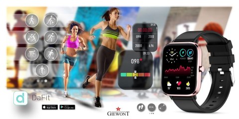Smartwatch Giewont GW230-3 Różowe Złoto-Czarny Smartwatch Giewont GW230-3 Różowe Złoto-Czarny