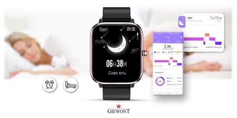 Smartwatch Giewont GW230-3 Różowe Złoto-Czarny Smartwatch Giewont GW230-3 Różowe Złoto-Czarny