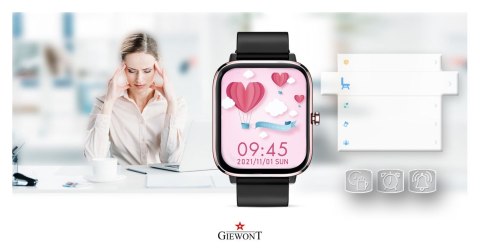Smartwatch Giewont GW230-3 Różowe Złoto-Czarny Smartwatch Giewont GW230-3 Różowe Złoto-Czarny