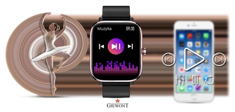 Smartwatch Giewont GW230-3 Różowe Złoto-Czarny Smartwatch Giewont GW230-3 Różowe Złoto-Czarny