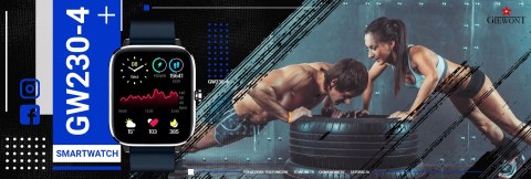 Smartwatch Giewont GW230-4 Srebrno-Niebieski Smartwatch Giewont GW230-4 Srebrno-Niebieski