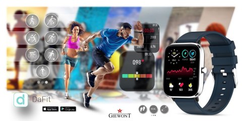 Smartwatch Giewont GW230-4 Srebrno-Niebieski Smartwatch Giewont GW230-4 Srebrno-Niebieski
