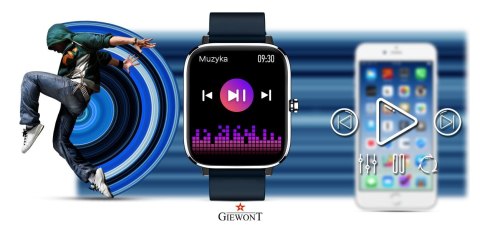 Smartwatch Giewont GW230-4 Srebrno-Niebieski Smartwatch Giewont GW230-4 Srebrno-Niebieski