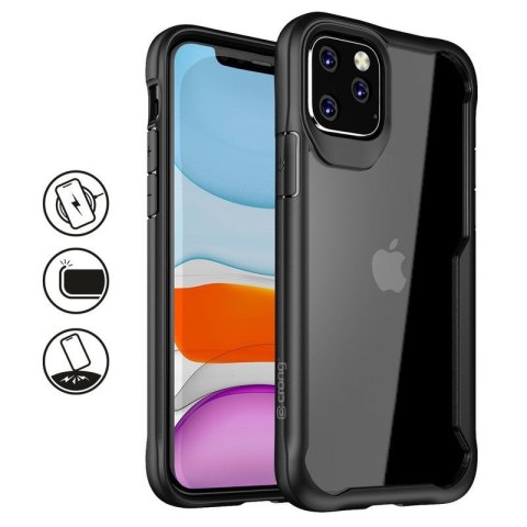 Crong Hybrid Clear Cover - Etui iPhone 11 Pro (czarny) Crong Hybrid Clear Cover - Etui iPhone 11 Pro (czarny)