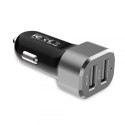 Crong Power Car Charger 24W - Ładowarka samochodowa 2xUSB 2.4A (aluminium)