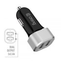 Crong Power Car Charger 24W - Ładowarka samochodowa 2xUSB 2.4A (aluminium)