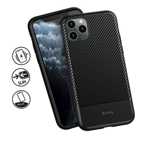 Crong Prestige Carbon Cover - Etui iPhone 11 Pro Max (czarny) Crong Prestige Carbon Cover - Etui iPhone 11 Pro Max (czarny)