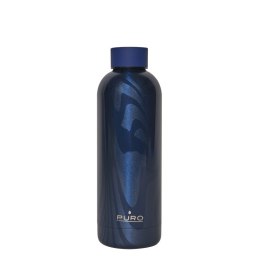 Puro Hot&Cold - Butelka termiczna ze stali nierdzewnej 500 ml (Optic - Stripe Dark Blue)