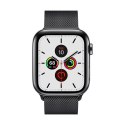 Crong Milano Steel - Pasek ze stali nierdzewnej do Apple Watch 42/44 mm (czarny)