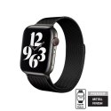 Crong Milano Steel - Pasek ze stali nierdzewnej do Apple Watch 42/44 mm (czarny)