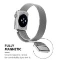 Crong Milano Steel - Pasek ze stali nierdzewnej do Apple Watch 42/44 mm (srebrny)