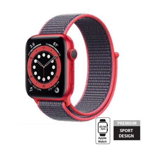 Crong Nylon - Pasek sportowy do Apple Watch 42/44 mm (Electric Pink)