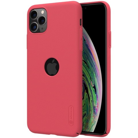 Nillkin Super Frosted Shield - Etui Apple iPhone 11 Pro Max z wycięciem na logo (Bright Red)