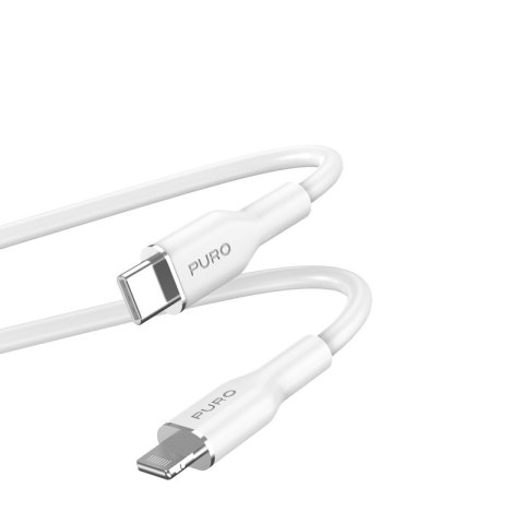 PURO ICON Soft Cable - Kabel USB-C do Lightning MFi 1.5 m (White)