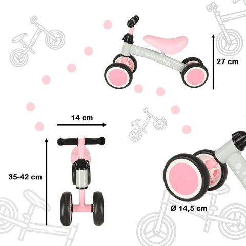 Rowerek Trike Fix Tiny czterokołowy biegowy różowy Rowerek Trike Fix Tiny czterokołowy biegowy różowy
