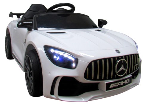 Mercedes GTR-S biały Miękkie koła Eva, miękki fotelik Licencja Mercedes GTR-S biały Miękkie koła Eva, miękki fotelik Licencja