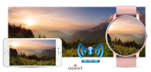 Smartwatch Giewont GW120-1 Różowe Złoto-Różowy Smartwatch Giewont GW120-1 Różowe Złoto-Różowy