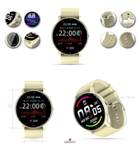 Smartwatch Giewont GW120-6 Ecru-Ecru Smartwatch Giewont GW120-6 Ecru-Ecru