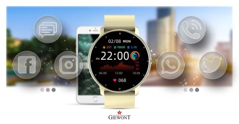 Smartwatch Giewont GW120-6 Ecru-Ecru Smartwatch Giewont GW120-6 Ecru-Ecru