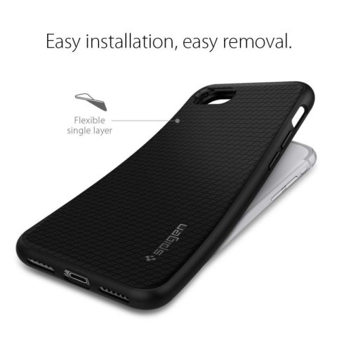 Spigen Liquid Air - Etui do iPhone SE 2022 / SE 2020 / 8 / 7 (Czarny) Spigen Liquid Air - Etui do iPhone SE 2022 / SE 2020 / 8 / 7 (Czarny)