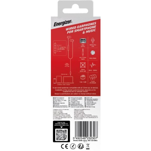 Energizer Classic CIA10 - Słuchawki przewodowe jack 3,5 mm (Czarny) Energizer Classic CIA10 - Słuchawki przewodowe jack 3,5 mm (Czarny)