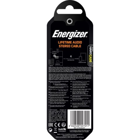 Energizer HardCase - Kabel audio jack 3,5 mm - Lightning certyfikat MFi 1.5m EU (Biały) Energizer HardCase - Kabel audio jack 3,5 mm - Lightning certyfikat MFi 1.5m EU (Biały)