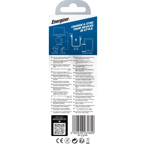 Energizer Ultimate - Kabel gamingowy USB-A do USB-C 90° 2m (Czarny) Energizer Ultimate - Kabel gamingowy USB-A do USB-C 90° 2m (Czarny)