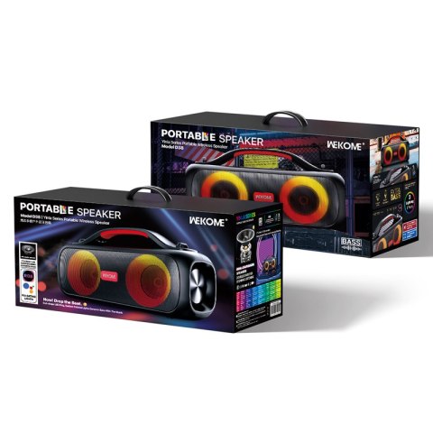 WEKOME D38 Yinla Series - Przenośny bezprzewodowy głośnik Bluetooth V5.0 30W RGB LED (Czarny) WEKOME D38 Yinla Series - Przenośny bezprzewodowy głośnik Bluetooth V5.0 30W RGB LED (Czarny)