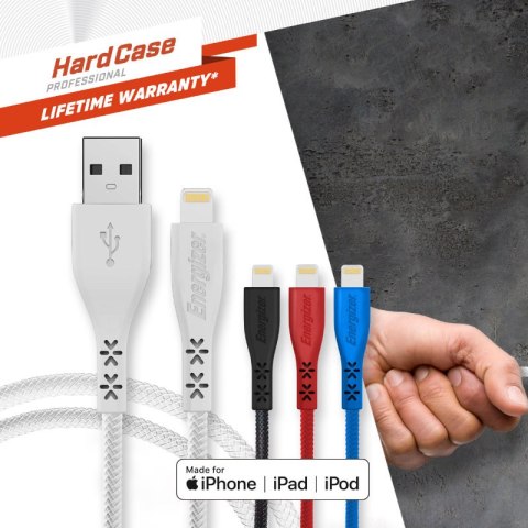 Energizer HardCase - Kabel połączeniowy USB-A do Lightning certyfikat MFi 1.2m (Czarny) Energizer HardCase - Kabel połączeniowy USB-A do Lightning certyfikat MFi 1.2m (Czarny)