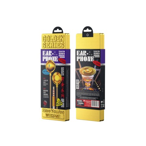 WEKOME YC05 Sakin Series - Słuchawki przewodowe jack 3,5 mm (Złoty) WEKOME YC05 Sakin Series - Słuchawki przewodowe jack 3,5 mm (Złoty)